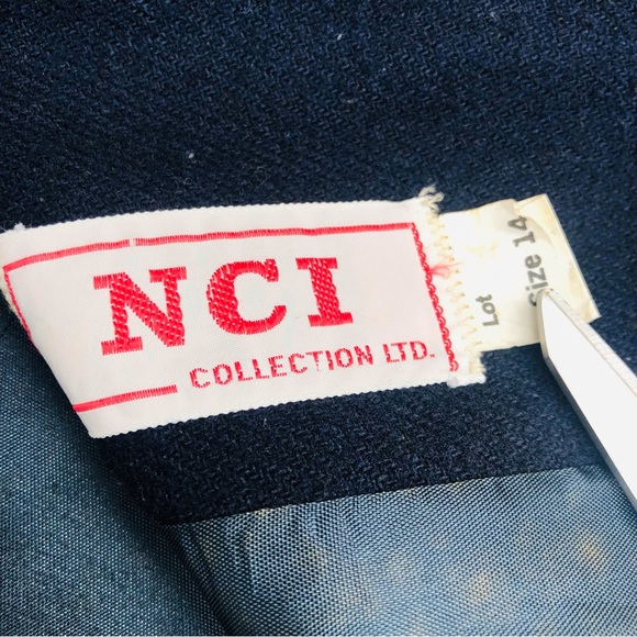 Vintage NCI Collections Navy Wool Blazer with Patches - Picture 6 of 16